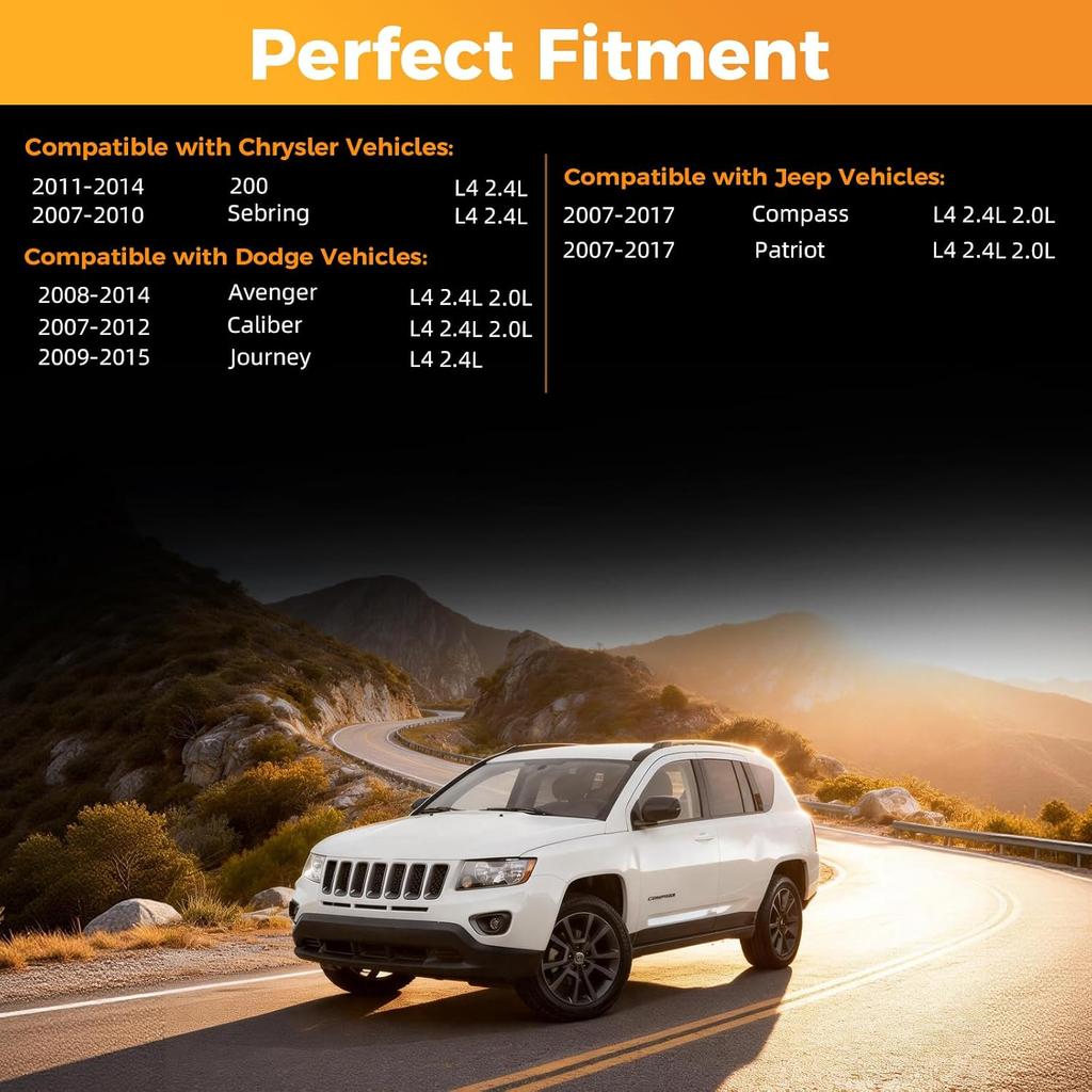4 Stück 4-Loch Einspritzdüsen Kompatibel mit Jeep Patriot 2007-2017, Compass 2007-2017 & Dodge Journey 2009-2015, Avenger 2008-2014, Caliber &