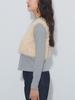 Knit oMIX Shaggy Vest Set ONE SIZE [Beams Heart] L/S Women's YELLOW×GREY