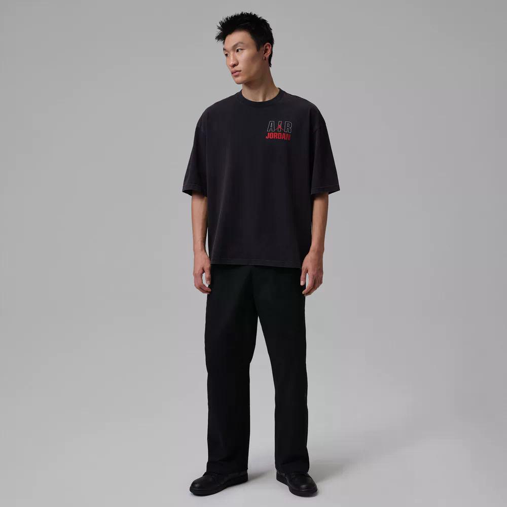 Men's Jordan Air T-Shirts Men's Black Crew Neck