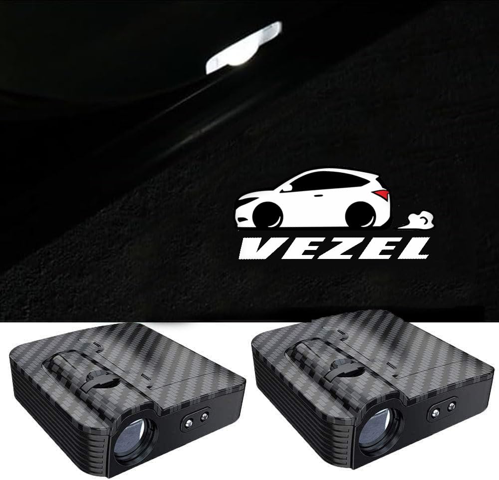 

2 Универсальных беспроводных проектора логотипа Honda для нового Vezel RU и светодиодной подсветки приветствия двери (ВЕЗЕЛЬ) e RU1, RU2, RU3, RU4, Серия, HEVR, RV3, RV4, RV5, чёрный
