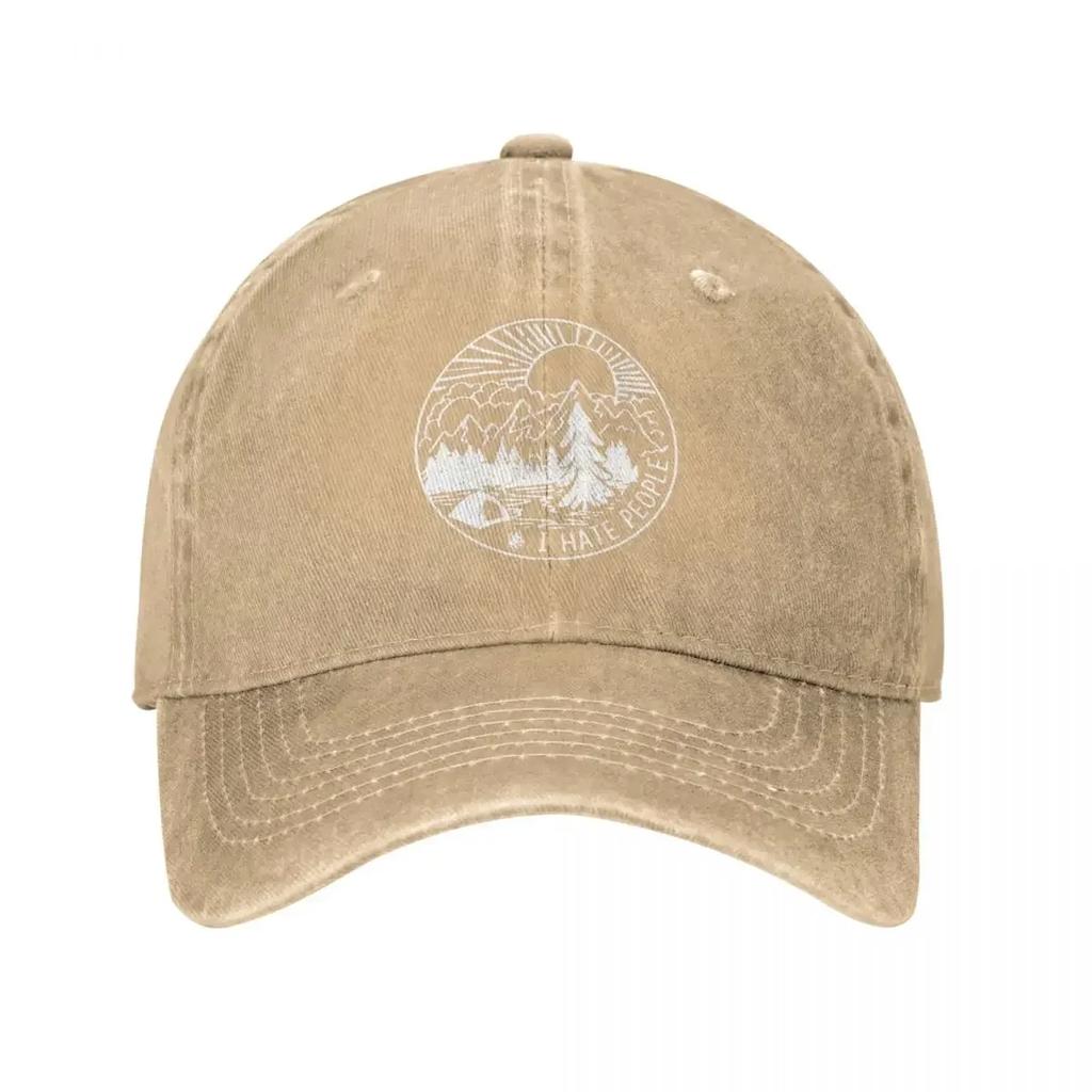 Hip Hop Washed Cotton I Hate People Baseball Cap Homme Cowboy Hats Camping Campfire Casquette Gorras