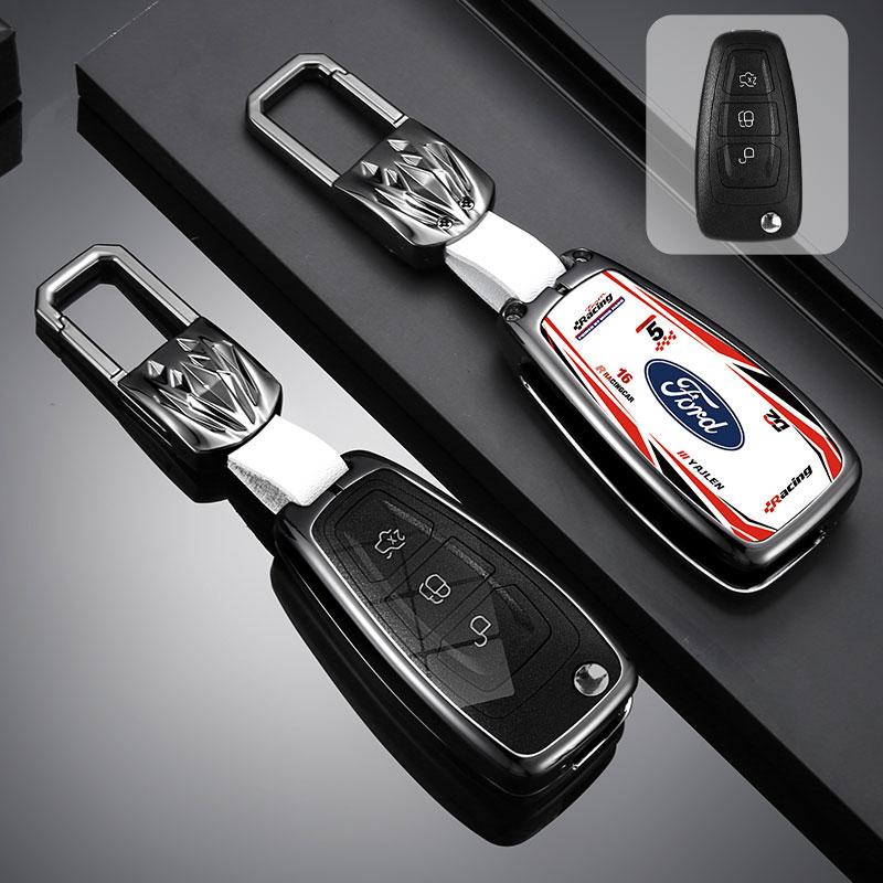 Car Racing Style Design Key Case Cover Shell Accessories For Ford Ranger C-Max S-Max Focus Galaxy Mondeo Transit Tourneo Custom