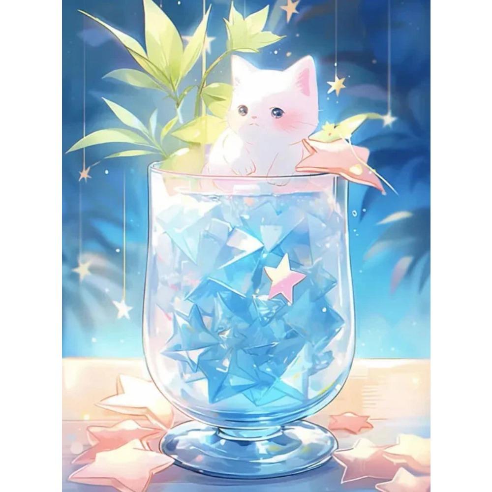 Diamond Painting Full Drill Luminous Butterfly Round Diamond Painting Handmade Fruit Cute Cat Animal Diy Diamond Mosaic Painting Home Decoration