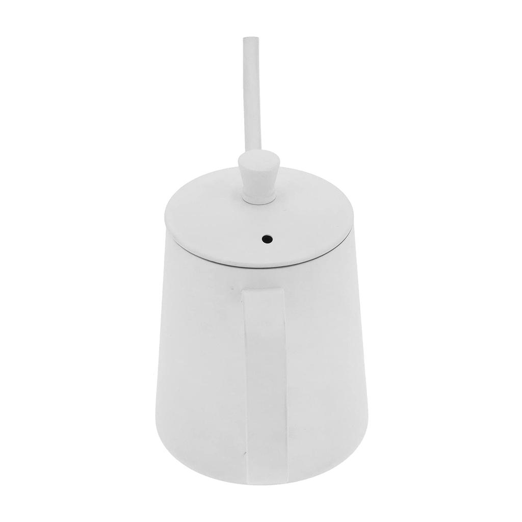 Gooseneck Coffee Pot, Drip Kettle, 350ml, Narrow-Mouth Stainless Steel, Coffee and Tea, Coffee Drip Pot (White)