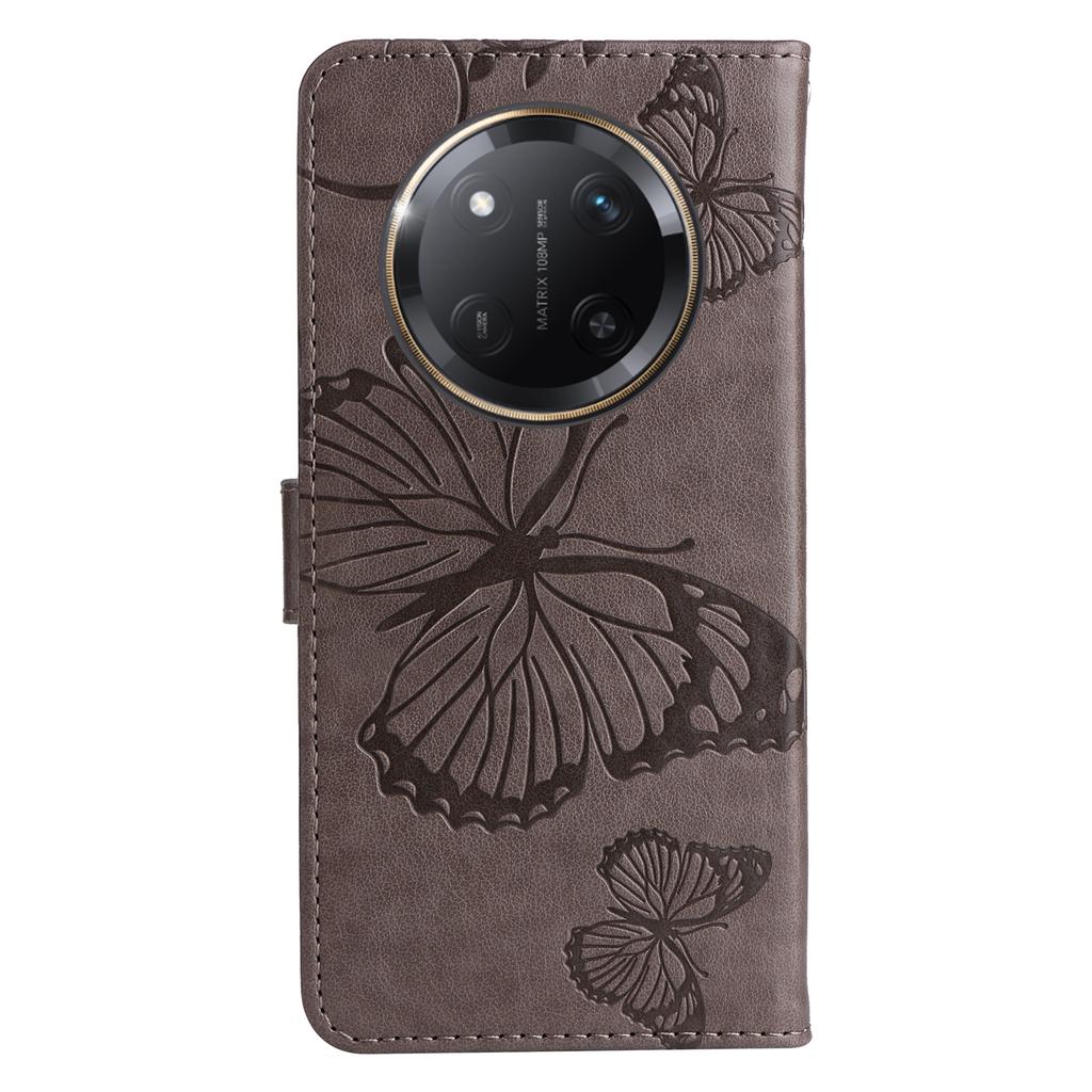 For Honor X60 Pro 5G/Magic7 Lite 5G/X9c 5G Wallet Case Floral Butterfly Imprinted Leather Phone Cover Stand