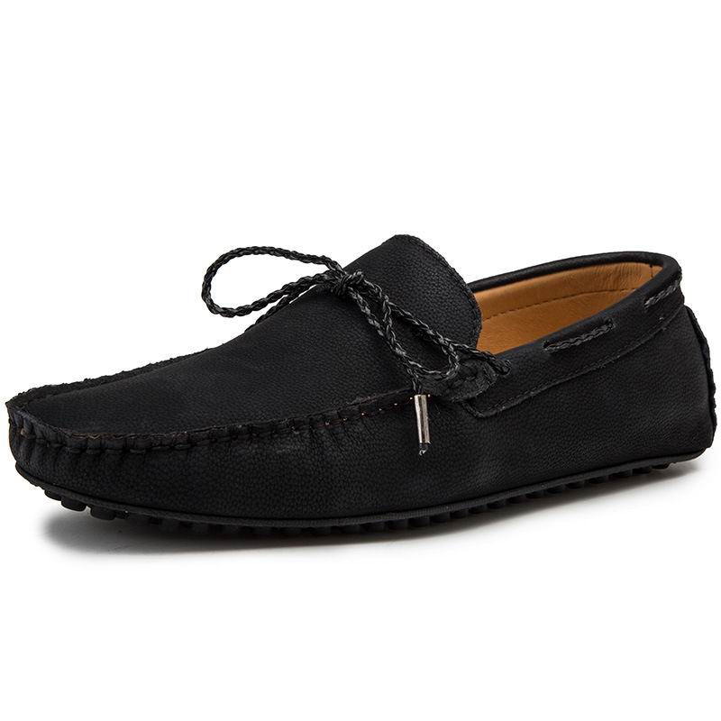 Plus Size Mens Black Loafer Shoes Fashion Round Toe Trending Leisure Moccasin Shoes For Man Driver Boat Shoes 39 -48