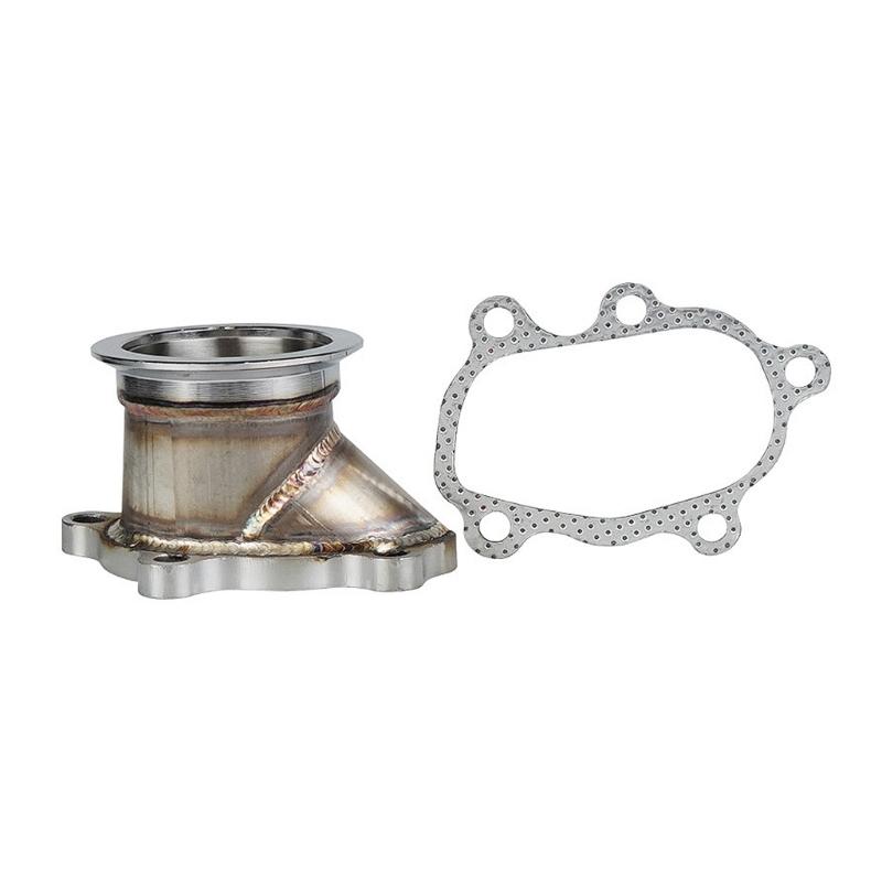 2.5"/63mm Vband Clamp Flange er Down Pipe Adapter V-Band Downpipe Connector Stainless Steel for T25 T28 GT25 GT28