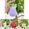 Adorable Plush Fruit Toy Collection Including Watermelon Apple And Strawberry Doll Keychain