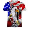 New USA Flag T-Shirt Men Women Stripes And Stars Pattern 3D Printed T Shirts Eagle American Flag Men's T-Shirts Summer Tops Tees