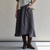 Utility Out Pocket Slit Banding Long Skirt Zf08qs001nh