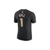 Nike X NBA Collaboration Letter Number Logo Print Crew Neck Short Sleeve T-Shirt Men Tops Black FV8855-010