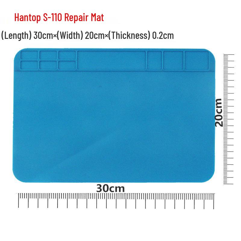 Silicone Heat-Resistant Repair Mat for Mobile Phone Workbench, Non-Magnetic Soldering Station.