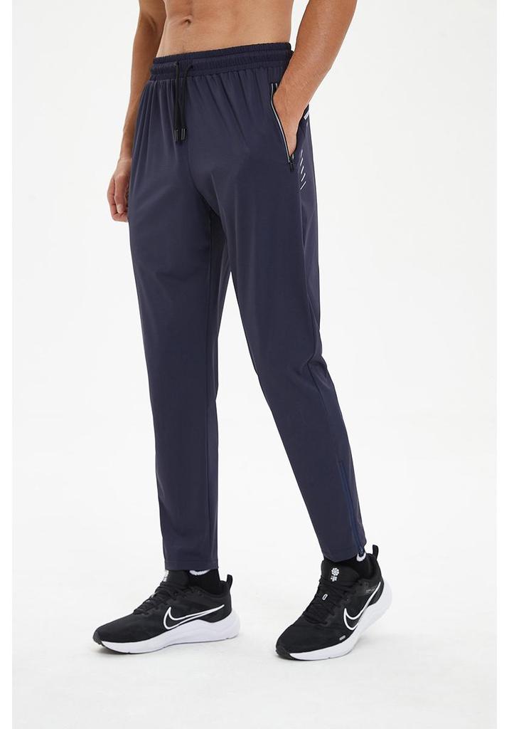 2024 Men's Quick-Dry Sports Pants: Casual, Zippered, Straight Leg for Running & Fitness