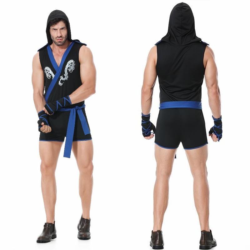 Ninja Adult Male Jumpsuit Assassin Cosplay Party Roleplaying Performance Stage