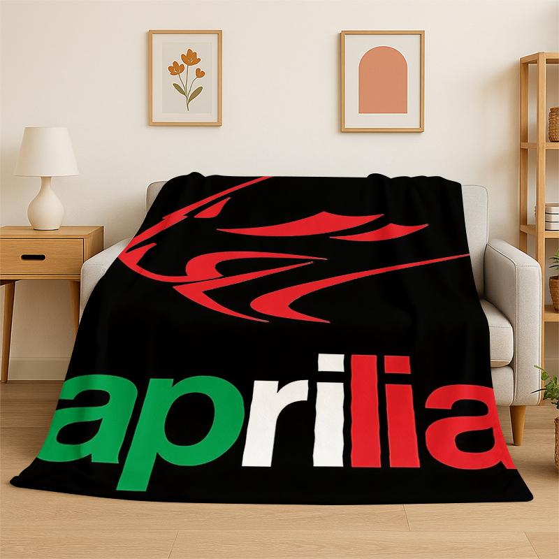 

Racing Car A-Aprilia Logo Moto Flannel Blanket Soft Warm Throw Blanket for Bedroom Living Room Bed Travel Camping Picnic Gift 75x90cm