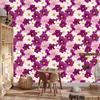 Wallpaper Flowers and Leaves Purple and Powder Pink for Living Room and Bedroom 50x1000