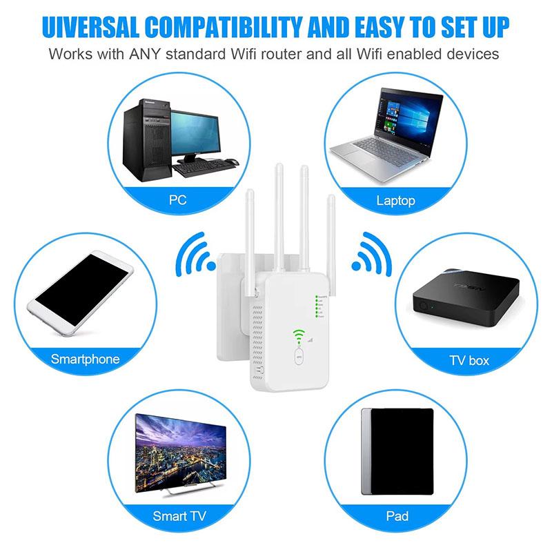 U10 Wifi Repeater Dual Band 2.4G/5G Wifi Router 802.11ax 300/1200Mbps Wireless Network Signal Repeater