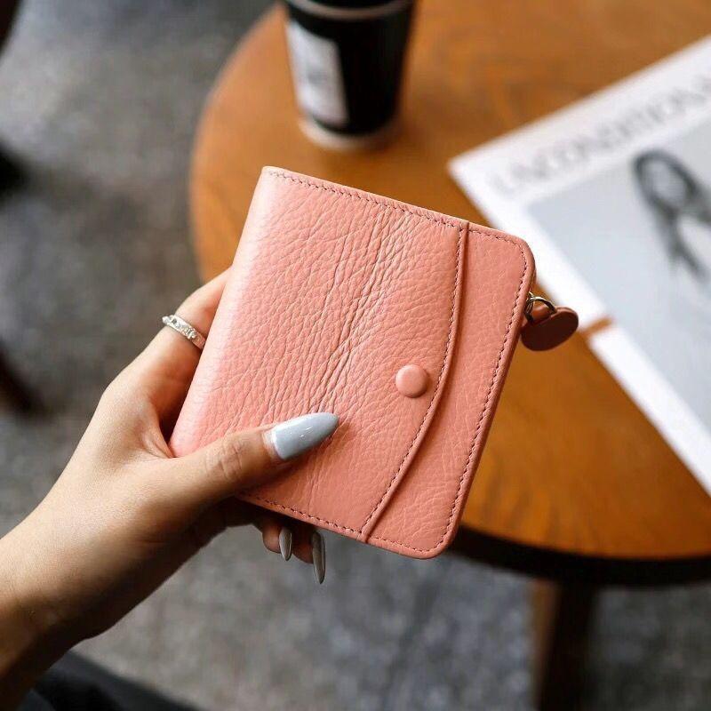 Multipurpose Short Coin Purse Women Zipper Card Bag Multiple Card Slots ID Card Bag Multifunctional Change ID Two in One Wallet