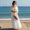 Rainbow-Border Summer Shawl Tasseled Beach Wrap Neck Wrap Sunscreen Sarong  Fashionistas