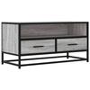 VidaXL Meuble TV sonoma gris 80x34,5x40 cm bois d'ingénierie et métal, banc TV, meuble hifi, centre de divertissement, 848812