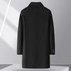 FAPAI Men's 70% Merino Wool Lapel Mid-length Overcoat