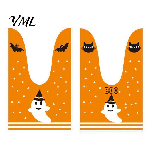 Clear Plastic Snack Pouches for Retail 48 Pcs Halloween Candy Bags, Kids Trick or Treat Goodie Cute Rabbit Portable Bags School Events Ear Small Gift