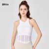 Yoga Vest with Fishbone Mesh, Beautiful Back Design, and Chest Pads - Fitness Top