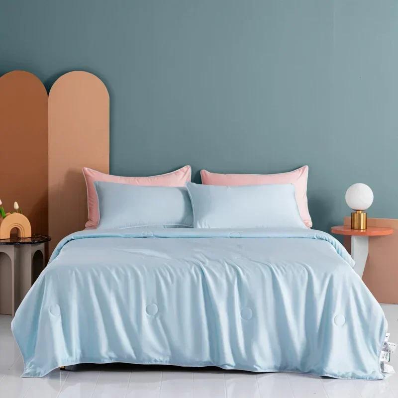 

2025 new Cooling Blanket for Bed Soft Silky Air Condition Duvet Lightweight Cool Feel Summer Quilt Double Side Cold Fabric 150x200cm 1pcs