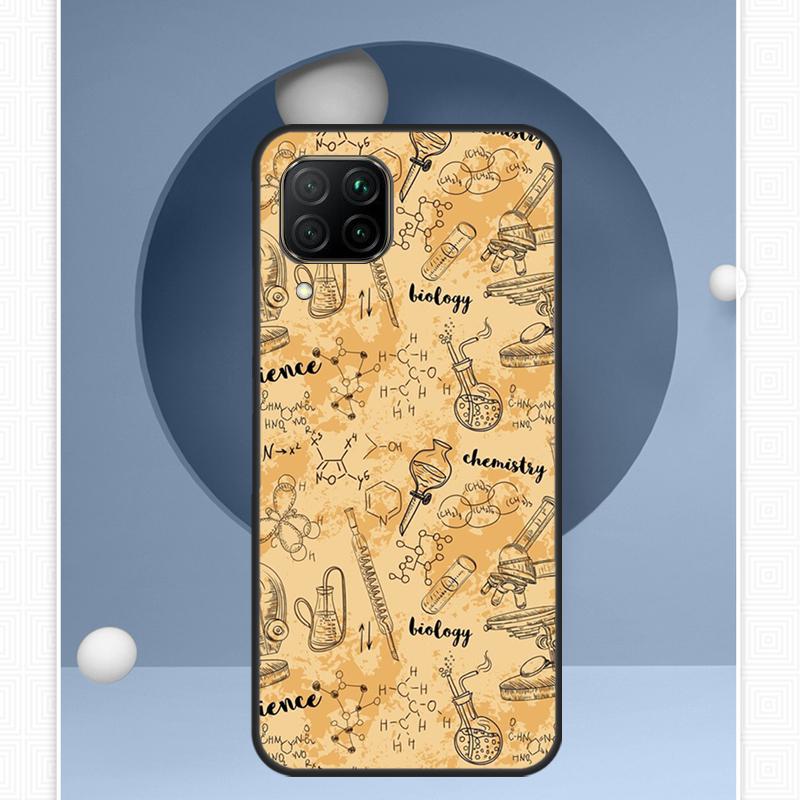 Vintage Seamless Chemistry For Huawei Nova Y72 Y90 Y61 Y91 Y60 Y70 12s 12i 11i 8i 9 10 SE P20 P40 Lite P60 P30 Pro Case