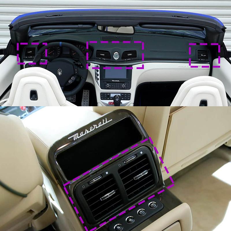 GranTurism GranCabrio GT GC M145 Car Interior Front Rear Central Dashboard Left Right AC Vent Air Vent Panel Cover For Maserati