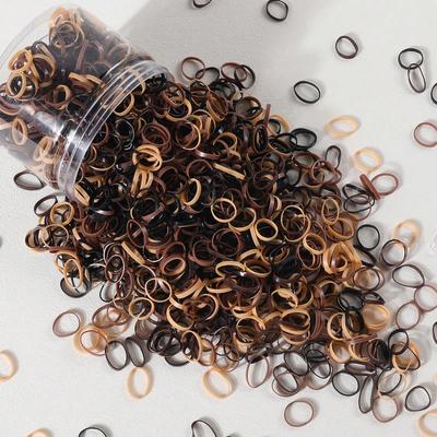 600 ks Dívčí jednorázové gumičky Kávová barva Gumičky do vlasů Dětská guma na culík Scrunchie Dětské vlasové doplňky