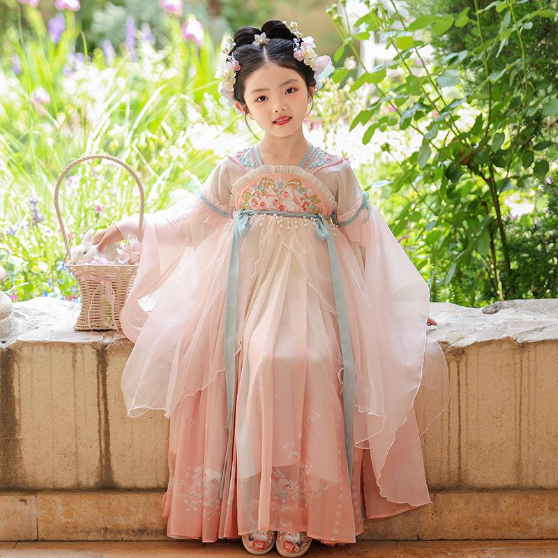 2026 Girls' Hanfu: Spring/Autumn Fairy Princess Costume In Ancient Chinese Style