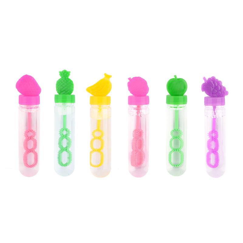 

10-20pcs Fruit Bubble Soap Bottle Heart Wand Empty Tube Kids Birthday Party Favors Pinata Filler Toys Wedding Gifts for Guest