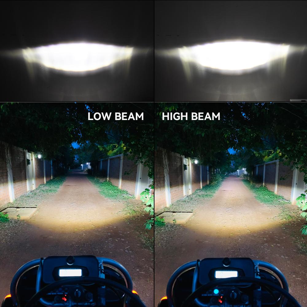 5.75 Inch Black Halo Angel Eyes LED Headlight For Triumph Sportster 1200 883 Street 500 750 5-3/4" Projector Round Headlamp