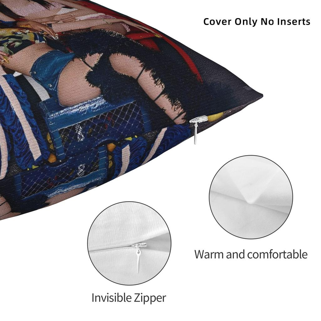 Katseye Kpop Stil Quadratische Kissenhülle Polyester Überwurf Kissen Koreanischer Stil Neuheit Kissenbezüge