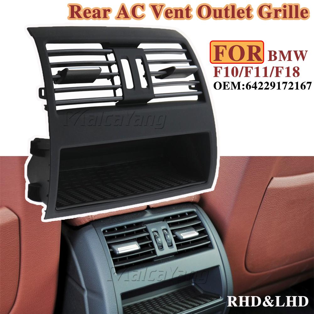 Malcayang New Black Rear AC Conditioning Air Vent Grill Center For BMW 5 Series F10 F11 2010-2016 64 22 9 172 167