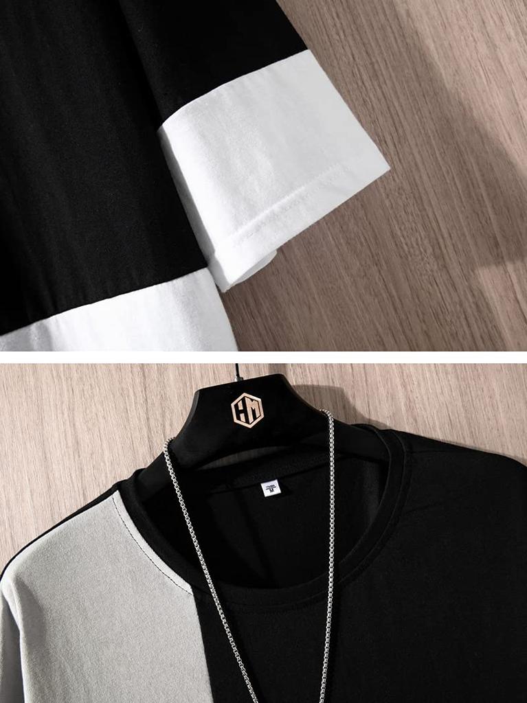 KOTRBOY Summer Clothes Sleeve Clothing Cotton Lightweight Soft Silhouette Stylish Fashion Popular Short Sleeve Large Size Cut and Sewn Men's T-Shirt