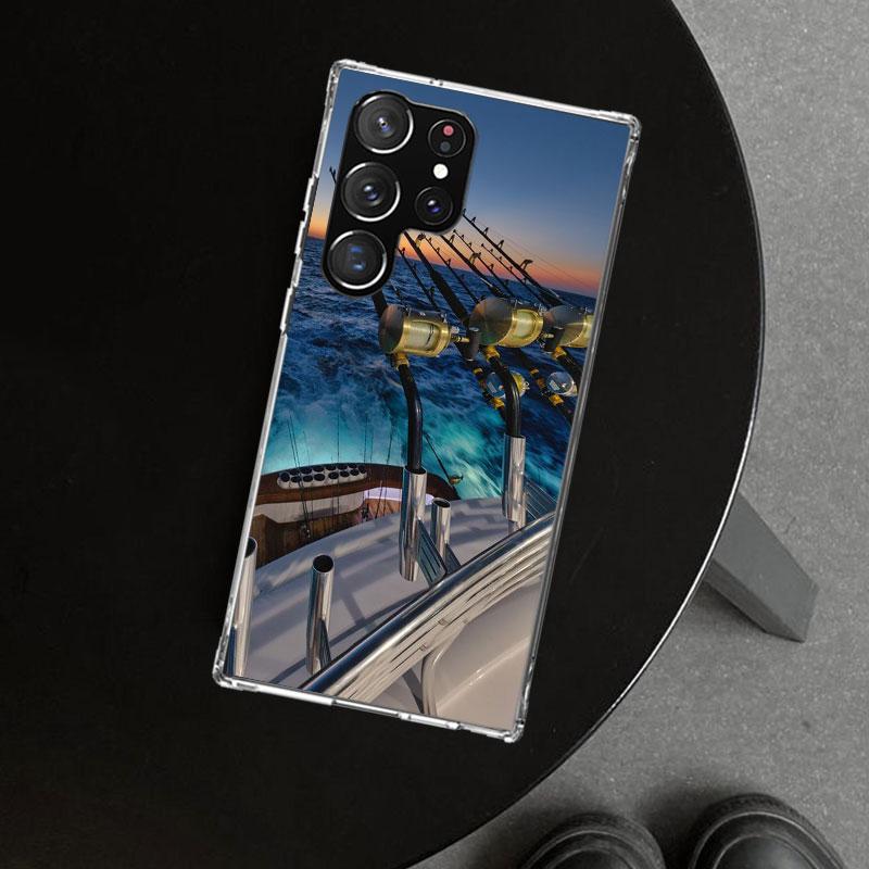 Carp Fish Fishing Rod Hook Phone Case Cover for Samsung Galaxy S26 S25 Edge S24 S23 Ultra S22 Plus S21 FE S20 + Art Customized F