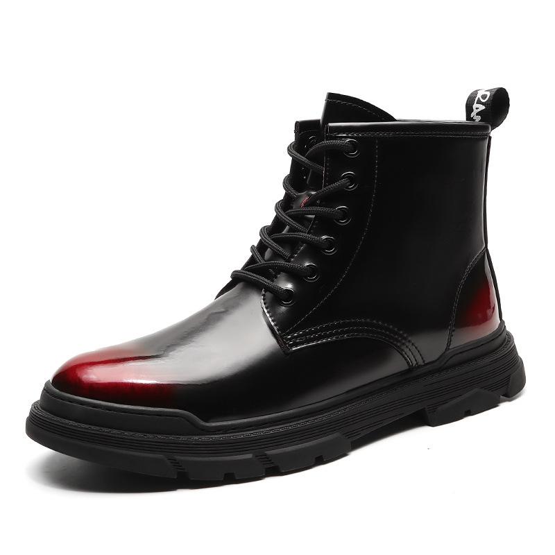 

Ботинки Мартин из коровьей кожи большого размера, мужские высокие ботинки, осенняя трендовая обувь, повседневная хлопковая обувь большого размера 46