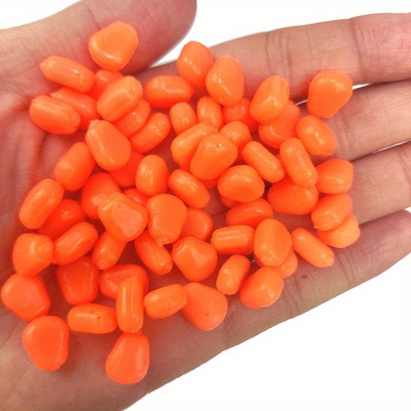 100Pcs/Lot Fishing Corn Floating Boilies Flavoured Soft Lure Grass Carp Bait Silicone Soft Plastic Bait Artificial