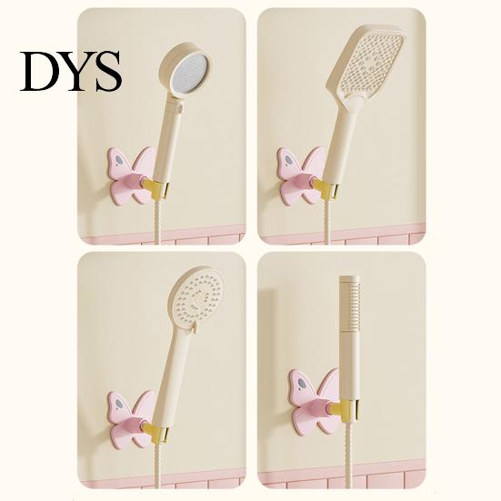 Bathroom Wall Organizer Butterfly Shower Head Holder, Mounted Self-adhesive Handheld Pet Bathing Holder Bracket, Universal Adjustment Waterproof