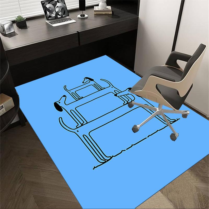 

1PC Dogs Stack Non-Slip Floor Carpet Compatible for Office&Living Room&Bedroom&Dining room - Flat- Soft & Pattern, Vibrant Colors-W315 60cm by 90cm