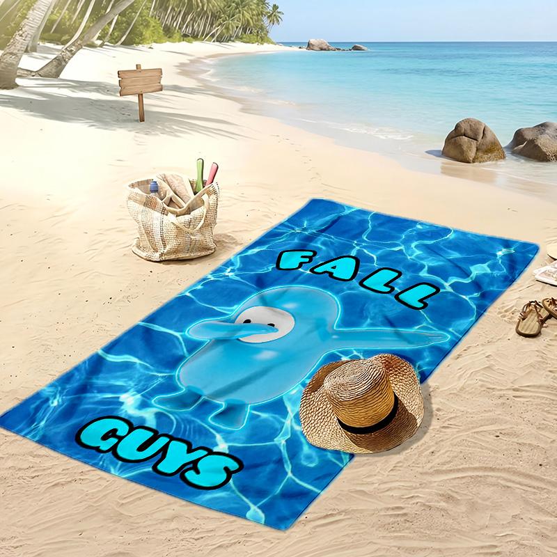Fall Guys Beach Towel, Soft Absorbent Quick‑Dry Towel for Beach Pool Swimming Travel Home