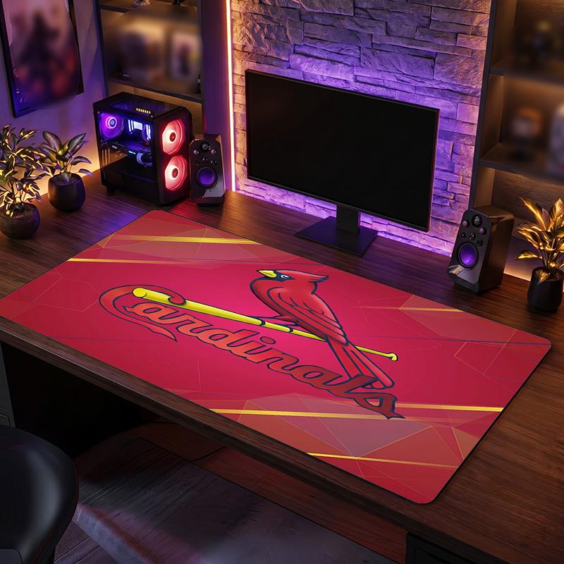 St. Louis Cardinals Pattern Mousepad Anti?Slip Rubber Desk Pad For Gaming Working Desktop Decoration