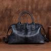2025 European & American Retro Cowhide Women's Handbag - Top Layer, Color-Rubbed, Single Shoulder & Crossbody, Large Capacity