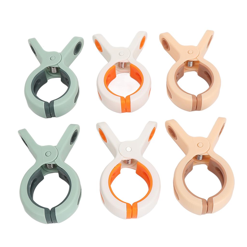 6 ks Klipy na plážové osušky Multifunkční Nerezavějící Větruodolné Klipy na sušení přikrývek Ručník na plážové křeslo