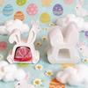 Rabbits Shaped Silicone Mould Heat Resistant Easy Cleaning Detailed Easters Candle Making Supplies