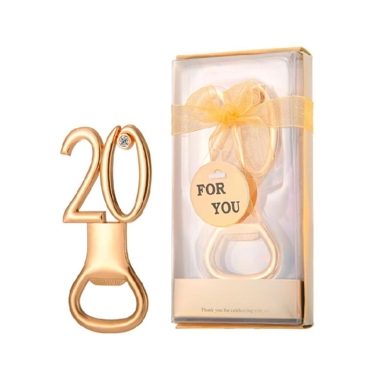 Golden Bottle Opener with Number Essential Beer Opener Tool for Any Celebration