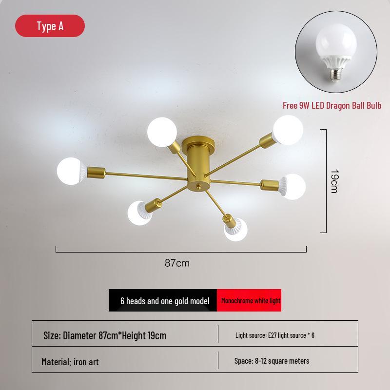 Nordic LED Ceiling Light: Modern Minimalist Design for Bedrooms & Living Rooms