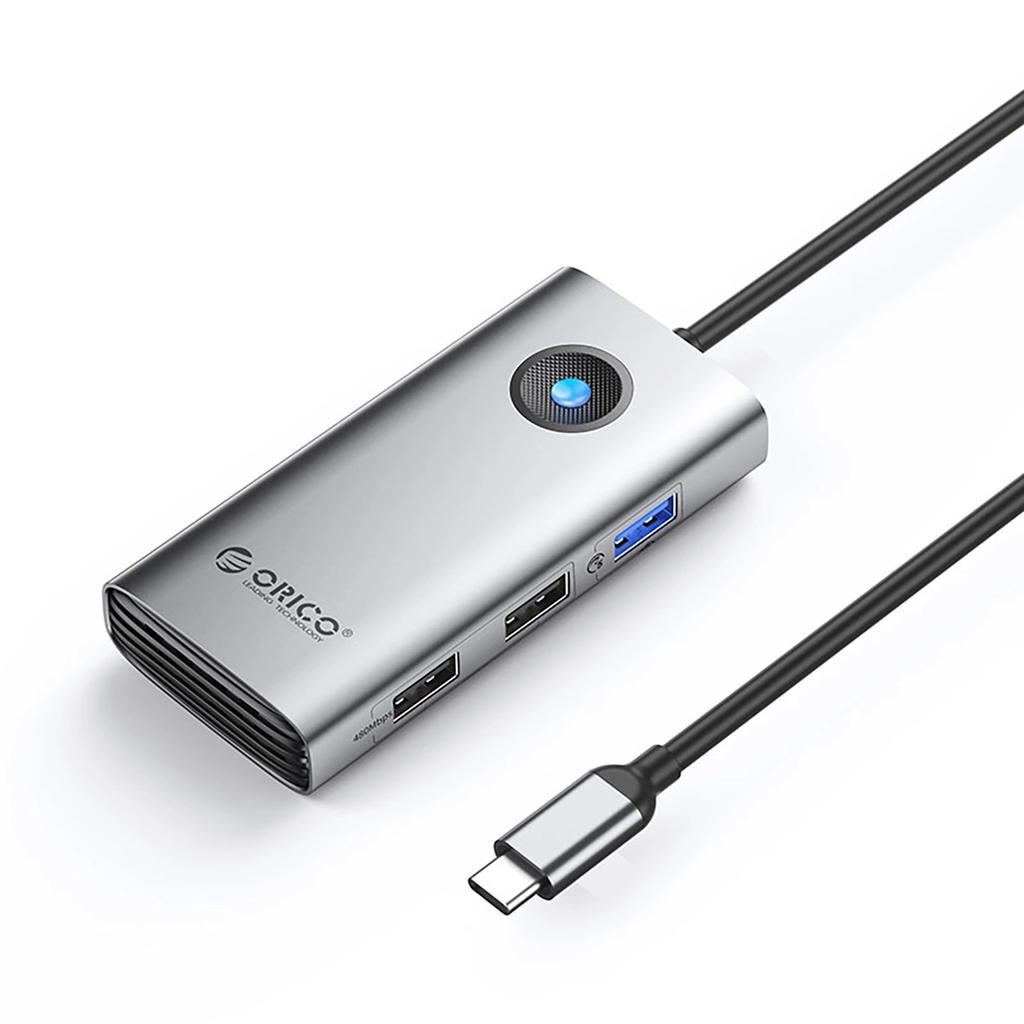 Hub Usb-C Orico Pw11-5P Stacja Dokująca 1X Usb-A 3.0 + 2X Usb-A 2.0 + 1X Usb-C Pd + 1X Hdmi - Szara